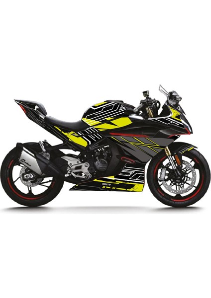 Cfmoto 450SR Redstone Parçalı Kaplama Sticker Etiket Modeli Sarı