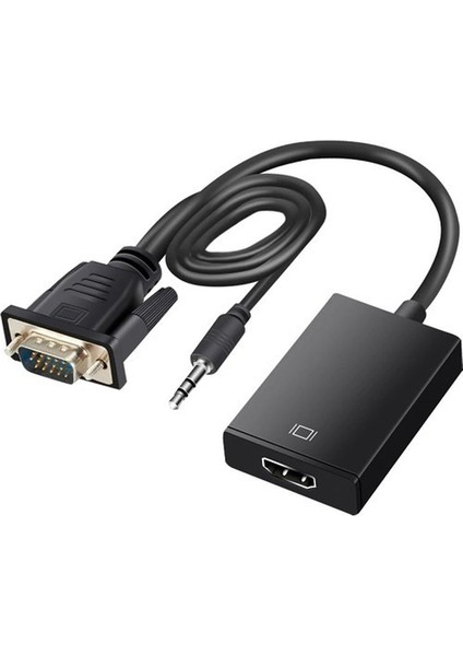 VGA To HDMI Çevirici Adaptör Ses Girişli (4741)