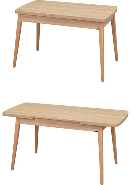 Deniz Sandalye Avanos Ahşap Mdf Açılır Mutfak Masası Takımı - 70 x 120+30 cm
