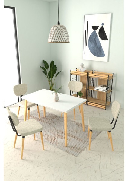 Deniz Sandalye Avanos Ahşap Mutfak Masası Takımı - 70 x 120 cm fiyatları