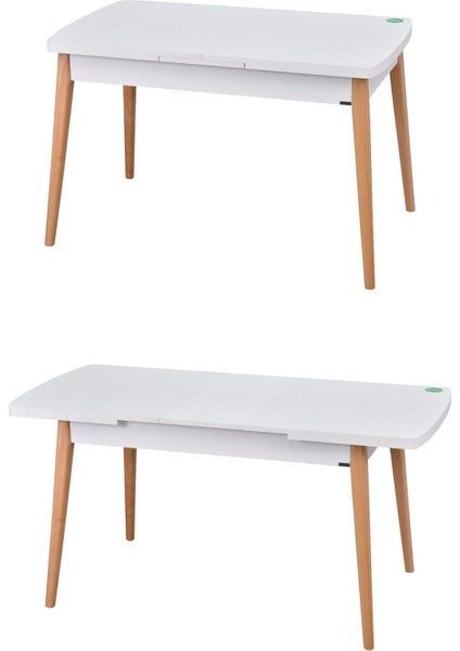 Deniz Sandalye Avanos Ahşap Mdf Açılır Mutfak Masası Takımı - 70 x 120+30 cm