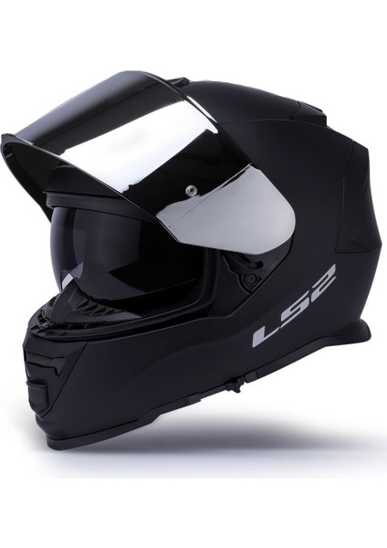 Storm 2 Mat Siyah Kapalı Motosiklet Kaskı Gri Camlı fırsatları