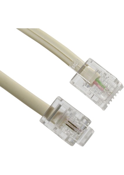 Telefon Hat Kablosu Hazır 6p/2c 25 Metre Krem (4741)