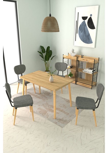 Deniz Sandalye Avanos Ahşap Mutfak Masası Takımı - 70 x 120 cm fiyatları