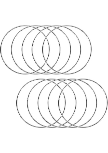 10 Paket 4 Inç Gümüş Dream Catcher Metal Yüzükler Çiçek Çemberler Çelenk Makrome Yaptıkları Yüzük El Sanatları Dıy Için (Yurt Dışından)