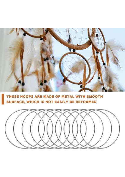10 Paket 4 Inç Gümüş Dream Catcher Metal Yüzükler Çiçek Çemberler Çelenk Makrome Yaptıkları Yüzük El Sanatları Dıy Için (Yurt Dışından) indirimleri