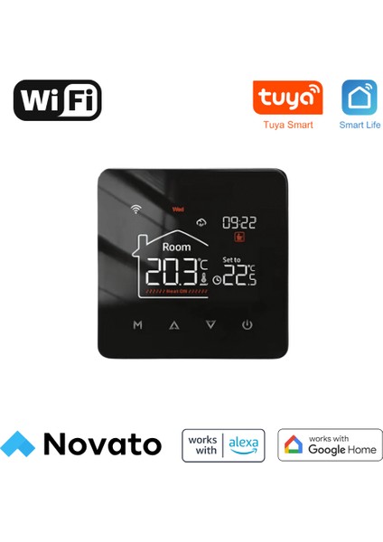 Wifi Kablolu Akıllı Oda Termostatı ( Tuya - Smart Life Uyumlu)
