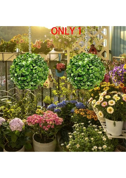 Yeşillik Topları Sahte Şimşir Yeşil Yuvarlak Toplar Kesmeden Yapay Topiary Topları Ev Dış Mekan Için Masa Dekorasyonu (Yurt Dışından) fiyatları