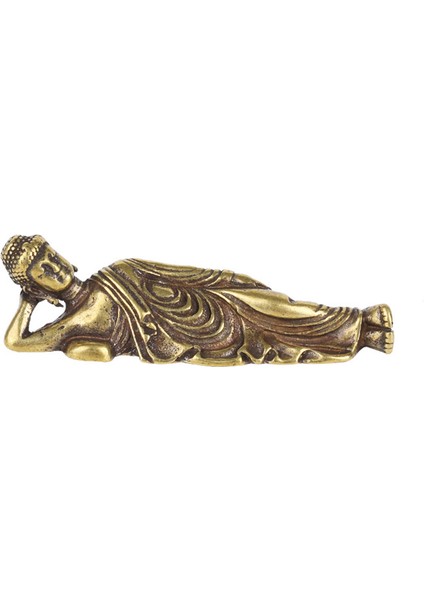 Mini Retro Altın Yalan Amitabha Buda Heykeli Buda Heykel Figürleri Bakır Saf Pirinç Ev Dekorasyon Buda (Yurt Dışından)