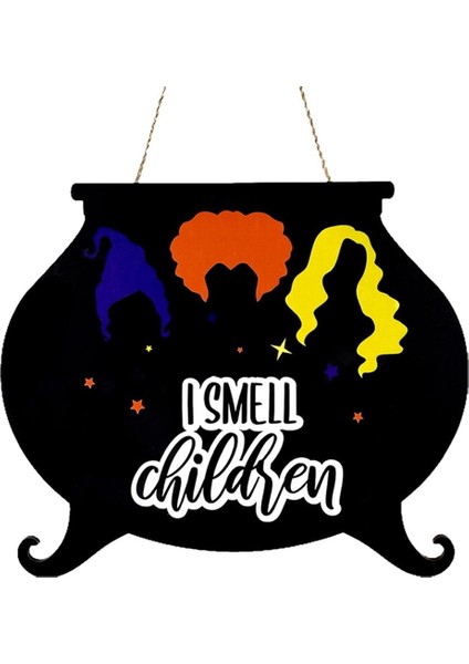 Cadılar Bayramı Hocus Pocus Kapı Tabelası Bt'nin Hepsi Bir Grup Hocus Pocus Ön Kapı Cadılar Bayramı Ahşap Kapı Için Asma Tabelası (Yurt Dışından)