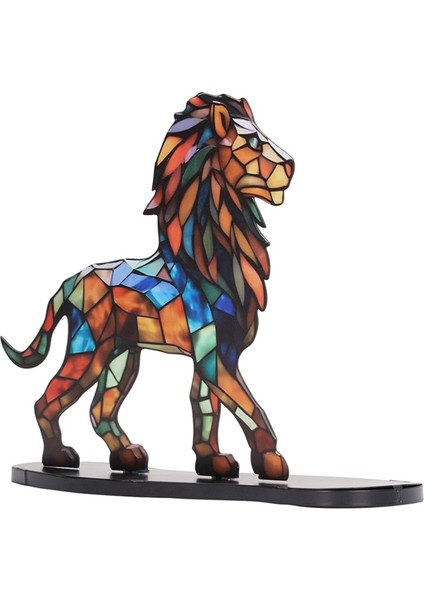 Yaban Hayatı Metal Sanat Tabanı Ev Odası Masa Dekorasyonu Aslan Stili Düz Dekorasyon Süsü (Yurt Dışından) modelleri