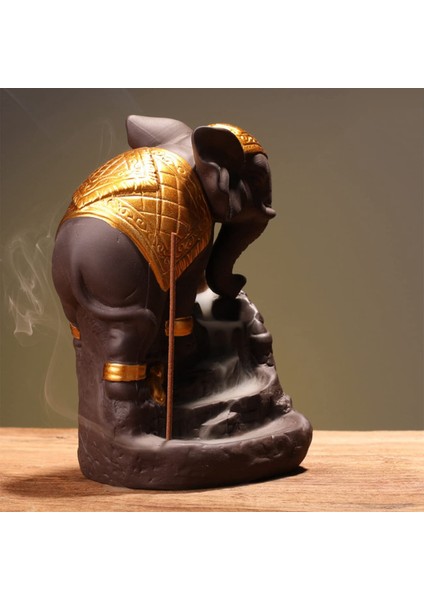 Fil Geri Akış Tütsü Tutucu Tütsü Şelale Brülör Duman Şelale Tütsü Çubukları Brülör Ev Altın (Yurt Dışından) modelleri