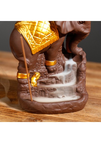 Fil Geri Akış Tütsü Tutucu Tütsü Şelale Brülör Duman Şelale Tütsü Çubukları Brülör Ev Altın (Yurt Dışından) indirimleri