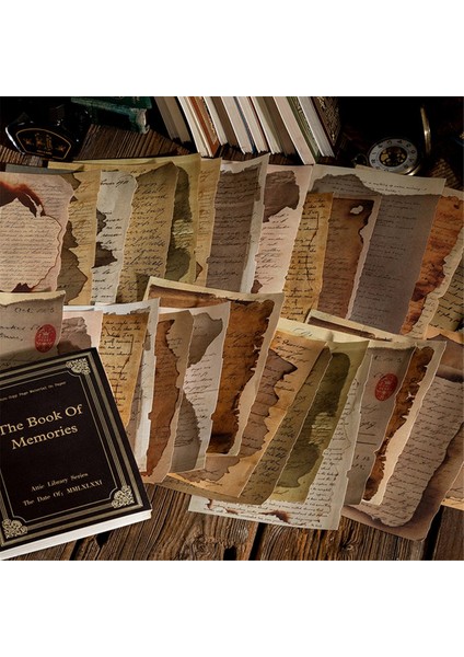 Retro Iz Kitabı Sayfa Malzemesi Kağıt Eski Kitap Sayfa Metni Eski Gazete Dekoratif Malzeme Kağıt Kurutulmuş Çiçek (Yurt Dışından) fiyatları