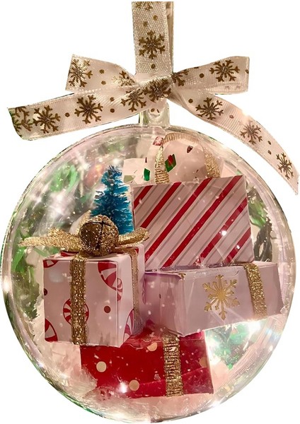 Noel Süs Topu Noel Ağacı Süsleri Temizle Biblo Süsleme Evi Asılı Top Nefis Hediye-Hediye Kutusu (Yurt Dışından) modelleri