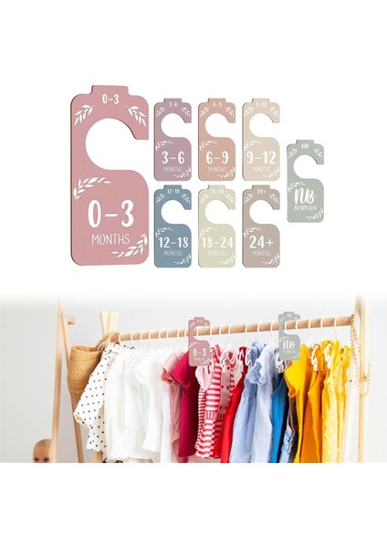 16 Adet Ahşap Bebek Dolabı Bölücüleri Bebek Giysileri Düzenleyici Yenidoğan Malzemeleri Yeni Ebeveynler Için (Yurt Dışından) modelleri