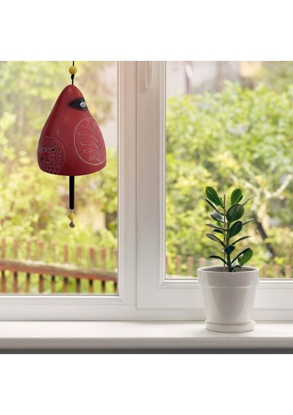 Kuş Şarkısı Çanı Bahçe Dekorasyonu Yaratıcı Rüzgar Çanı Kolye Hayvan Dekoru Bahçe Sanatsal Boyalı Reçine Kuş Rüzgar Çanları D (Yurt Dışından)