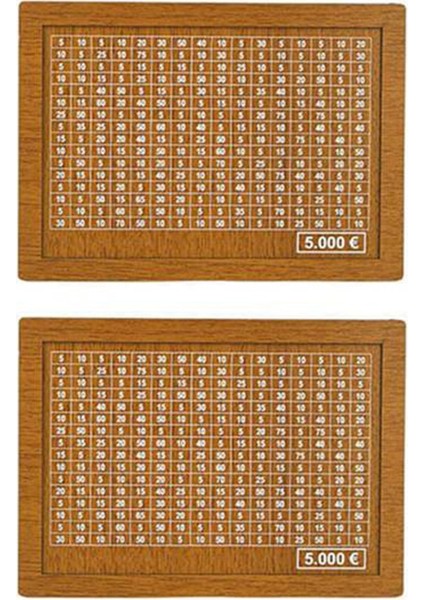 2pcs Ahşap Kuma - Para Hedefleri ve Numaraları ile Yeniden Kullanılabilir Kuma (Yurt Dışından)