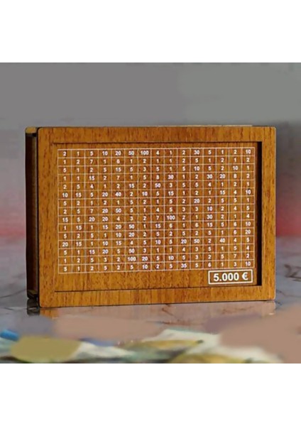 2pcs Ahşap Kuma - Para Hedefleri ve Numaraları ile Yeniden Kullanılabilir Kuma (Yurt Dışından)