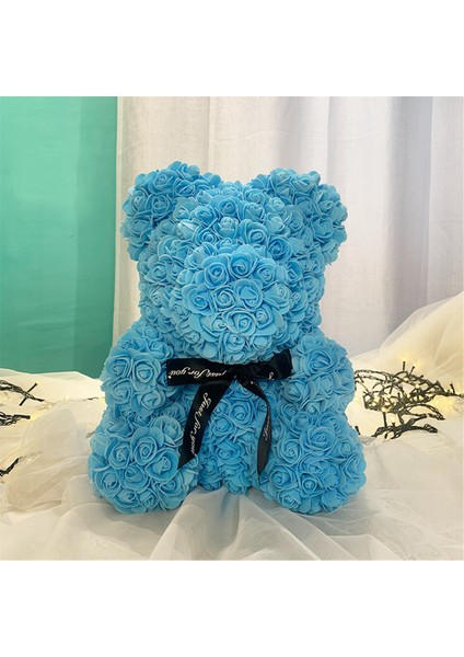 Korunmuş Çiçek Ayı Bebek Pe Sevgililer Günü Hediye Süsleri Hug Bear 25CM Köpük Çiçek Gül Ayı Hediye-A (Yurt Dışından)