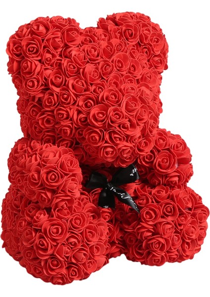 Korunmuş Çiçek Ayı Bebek Pe Sevgililer Günü Hediye Süsleri Hug Bear 25CM Köpük Çiçek Gül Ayı Hediye-A (Yurt Dışından)