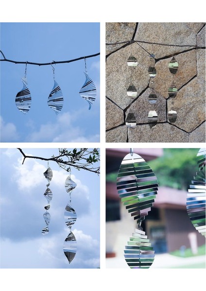 4set Metal Kuş Korkutma Diskleri Kuş Reflektörlü Parlak Rüzgar Döndürücüler, Açık Hava Ev Bahçe Dekorasyonu Asma (Yurt Dışından)