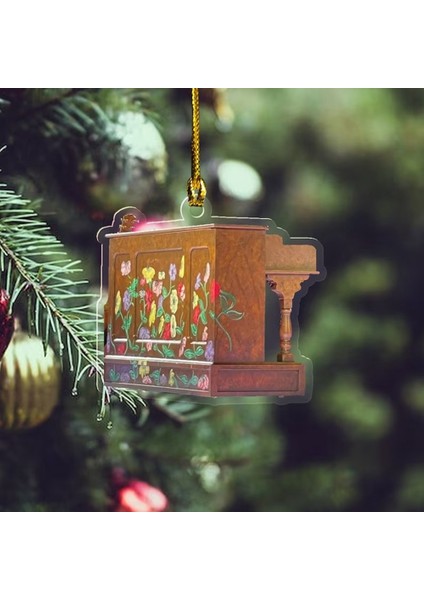Noel Süsü, Kişiselleştirilmiş Sürpriz Şarkı Piyano Süsü, Çiçekli Piyano Süsü, Noel Için Uygun (Yurt Dışından)