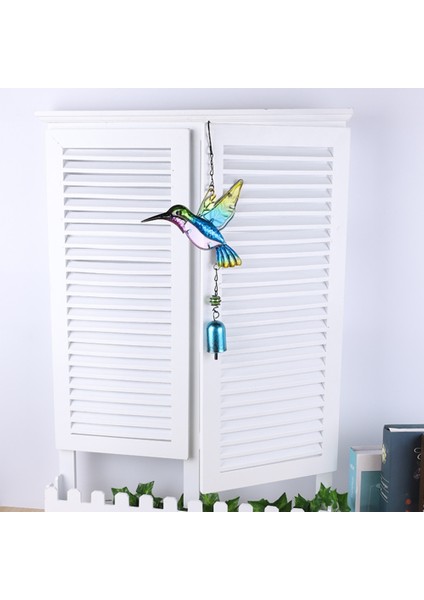 Kuş Rüzgar Çanları, Duvar Pencere Kapı Rüzgar Çanları Süsleri (Mavi, 1 Adet) (Yurt Dışından)