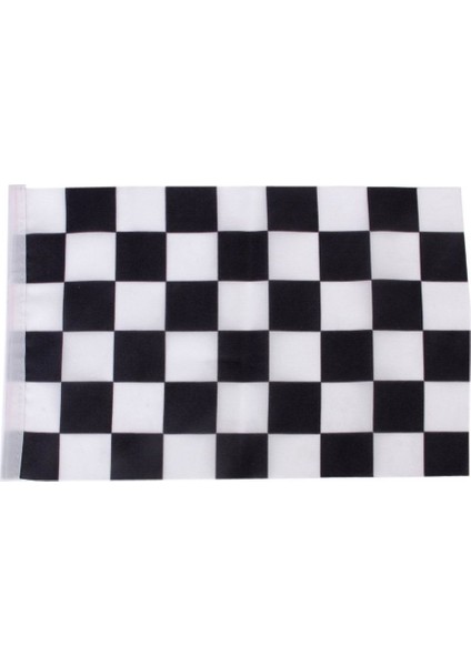 12 Adet Yivli Formula 1 F1 Yarış Banner El Sallayarak Bayraklar (Siyah + Beyaz) (Yurt Dışından)