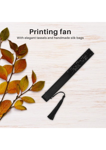 Büyüleyici Zarif Modern Kadın El Yapımı Bambu Ipek 8.27 Inç (21 Cm) Katlanır Cep Çanta El Fanı, Katlanabilir Şeffaf Holding Boyalı Fan, Ipek Torbalar/sarma Ile. (Yurt Dışından) fırsatları