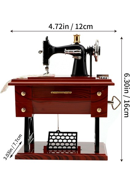 Plastik Mini Dikiş Makinesi Tarzı Müzik Kutusu El Kranklı Vintage Müzik Kutuları Festival Hediyesi Yeni Yıl Hediyesi Doğum Günü Hediyeleri (Yurt Dışından) indirimleri