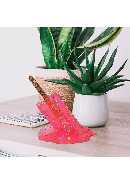 Eriyen Popsicle Heykeli, Yaratıcı Eriyen Dondurma Reçine Süslemeleri, Yaz Serin Lolipop El Sanatları, Yaz Plaj Serinliği, B (Yurt Dışından) fırsatları