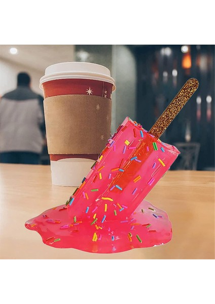 Eriyen Popsicle Heykeli, Yaratıcı Eriyen Dondurma Reçine Süslemeleri, Yaz Serin Lolipop El Sanatları, Yaz Plaj Serinliği, B (Yurt Dışından) indirimleri