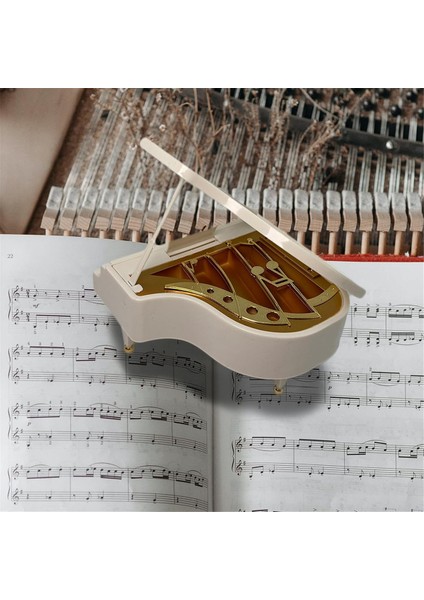 Piyano Müzik Kutusu, Beyaz Saatli Mekanik Müzik Kutuları, Kızlar Için Doğum Günü Hediyesi Veya Masaüstü Dekoru Için Klasik Müzik Kutusu (Yurt Dışından) fiyatları