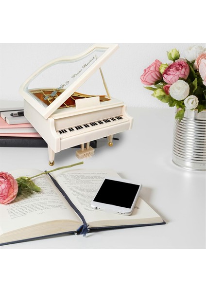 Piyano Müzik Kutusu, Beyaz Saatli Mekanik Müzik Kutuları, Kızlar Için Doğum Günü Hediyesi Veya Masaüstü Dekoru Için Klasik Müzik Kutusu (Yurt Dışından) fırsatları