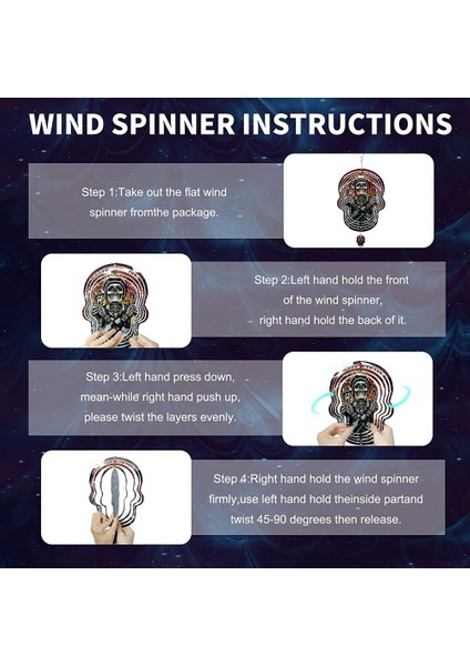 2 Adet Süblimasyon Rüzgar Spinner Boşlukları, Kafatası Şekli 3D Alüminyum Rüzgar Enerjili Kinetik Heykel Yards ve Bahçe Için (Yurt Dışından)