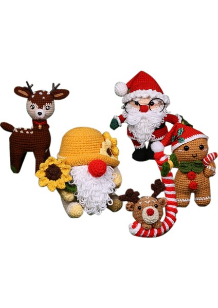 Yeni Başlayan Tığ Seti Etli Noel Serisi Tığ Işi Setleri, Talimatlı Öğreticilerle Video Öğreticileri Iplik Kancası Iğne (Yurt Dışından) modelleri