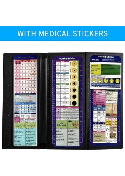1 Paket Hemşirelik Panosu Katlanabilir, Hemşire Katlanabilir Klipsli Pano, 3 Katmanlı, Doktorlar ve Öğrenciler Için Temel Panolar B (Yurt Dışından)