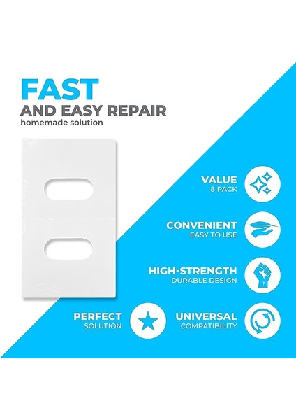 Dikey Kör Tamir Tırnakları-25 Set Şeffaf Dikey Kör Tamir Tırnakları Kanat Koruyucu Kendinden Yapışkanlı Dikey Perde Tamir Takımı (Yurt Dışından) fırsatları