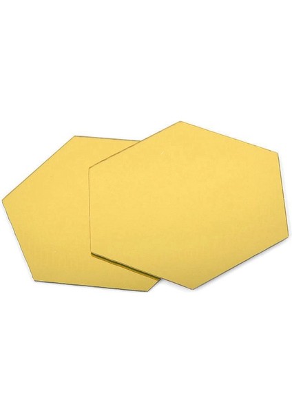 12 Adet Dıy 3D Ayna Altıgen Çıkartması Sanatsal Fresk Duvar Sticker Ev Dekor Çıkarılabilir Altın (Yurt Dışından)