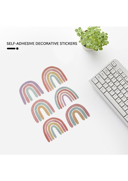 Gökkuşağı Yatak Odası Dekor Kızlar Için Renkli Gökkuşağı Duvar Çıkartmaları Odası Dekor Çocuklar Için Kreş Yatak Odası Süslemeleri 72 Parça (Yurt Dışından) fiyatları