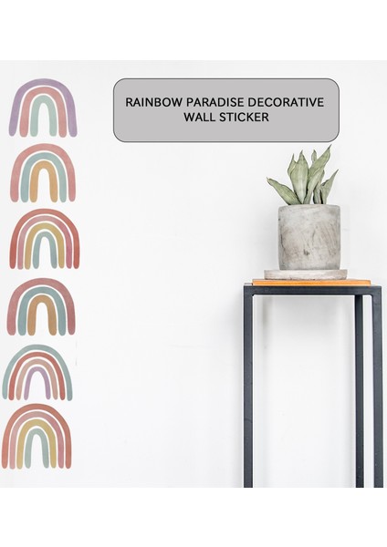 Gökkuşağı Yatak Odası Dekor Kızlar Için Renkli Gökkuşağı Duvar Çıkartmaları Odası Dekor Çocuklar Için Kreş Yatak Odası Süslemeleri 72 Parça (Yurt Dışından) fırsatları
