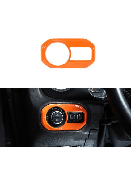 Jeep Wrangler Jl Gladyatör Jt 2018-2022 Için Fit Araba Far Anahtarı Düğmesi Dekor Kapak Çıkartmalar Iç Aksesuarları B (Yurt Dışından) modelleri