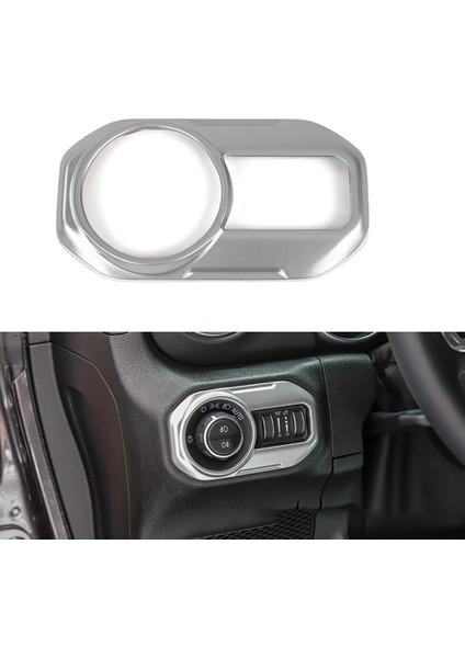 Jeep Wrangler Jl Gladyatör Jt 2018-2022 Için Fit Araba Far Anahtarı Düğmesi Dekor Kapak Çıkartmalar Iç Aksesuarları B (Yurt Dışından) fırsatları
