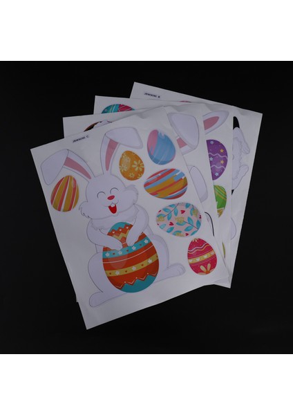 Paskalya Duvar Sticker Mutlu Karikatür Tavşan Yumurta Ev Dekorasyonu Duvar Pencere Dekoru Yatak Odası Oturma Odası Dekorasyonu Için Çıkarılabilir Sticker (Yurt Dışından) fiyatları