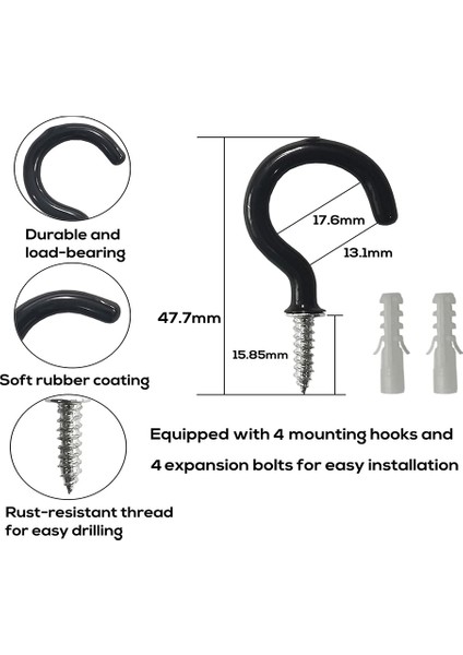 Perde Bağlama Halatları 4 Paket, 4 Metal Vida Kancalı Perde Tutma Parçaları, Ince Veya Kalın Pencere Perdeleri Için Tutucu Kordon A (Yurt Dışından) fiyatları