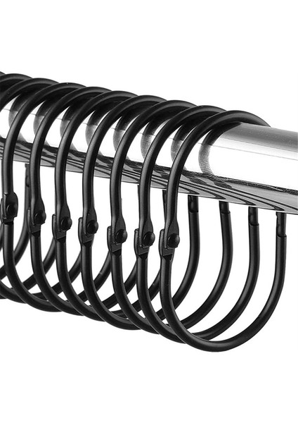 12 Adet Açık Duş Perdesi Kanca Halkaları Oval Askılı Çubuk Kancalar Metal Banyo Altın (Yurt Dışından)