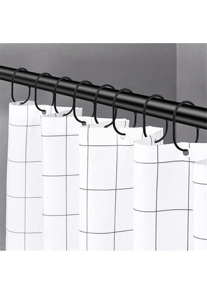 12 Adet Açık Duş Perdesi Kanca Halkaları Oval Askılı Çubuk Kancalar Metal Banyo Altın (Yurt Dışından)