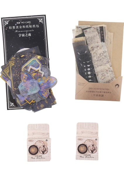 192 Adet Göksel Çıkartmalar Vintage Çıkartmalar Scrapbooking Için Gezegen Ay Uzay Astronomi Çıkartmalar Günlük Kaydı Malzemeleri (Yurt Dışından) fiyatları