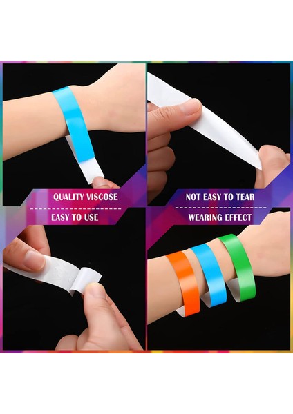 600 Adet Su Geçirmez El Bantları Neon Bilek Bantları Etkinlikler Için Konser Bilekliği Yapışkanlı Bileklikler Parti Için (Yurt Dışından) fiyatları